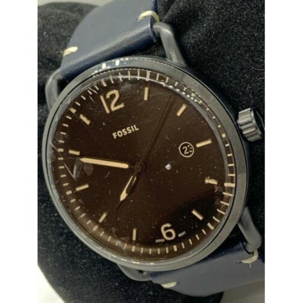 Fossil FS5274 Men's Watch Black Dial Analog Date Leather Band 42mm Quartz D851